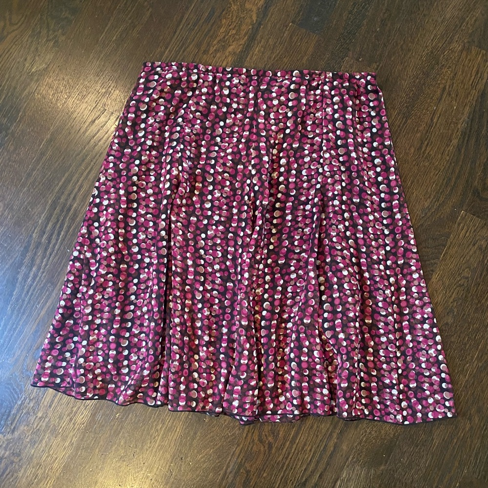 Pink multi color Polka dot skirt